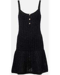 Gucci - Waffle-Knit Cotton-Blend Minidress - Lyst