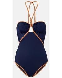 Johanna Ortiz - Cutout Halterneck Swimsuit - Lyst