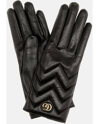 Gucci - Leather Gg Marmont Gloves - Lyst