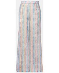 Missoni - Zigzag Sheer Wide-Leg Pants - Lyst