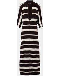 Proenza Schouler - Solana Striped Wool And Silk Maxi Dress - Lyst