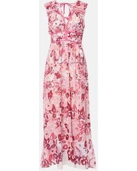 Poupette - Chiara Floral Cotton Maxi Dress - Lyst