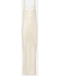 Stella McCartney - Sheer Sequined Maxi Dress - Lyst