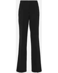 Dries Van Noten - High-Rise Wool-Blend Straight Pants - Lyst