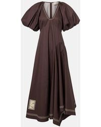 ALÉMAIS - Puff-Sleeve Cotton Maxi Dress - Lyst