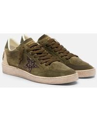 Golden Goose - Ball Star Glitter Suede Sneakers - Lyst