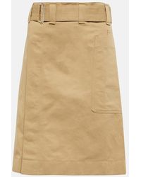 Lemaire - Belted Cotton And Linen Miniskirt - Lyst