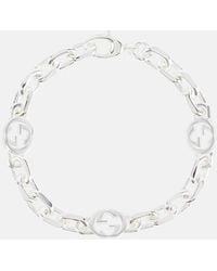 Gucci - Interlocking G Sterling Bracelet - Lyst