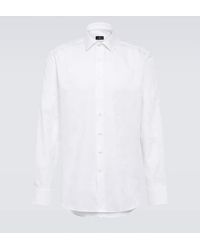 Etro - Camisa de algodon en jacquard con paisley - Lyst