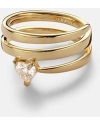 Anita Ko - Ring Coil Aus 18Kt Gelbgold (750/1000) Mit Diamanten - Lyst