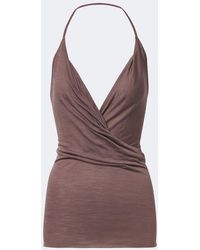 Rick Owens - Draped Wool And Silk Top - Lyst