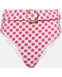 Alexandra Miro - Ursula Polka-dot High-rise Bikini Bottom - Lyst