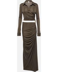 Bottega Veneta - Knot Cutout Jersey Maxi Dress - Lyst