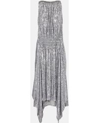Rabanne - Sequined Gathered Cocktail Dress - Lyst