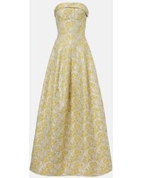 Jonathan Simkhai - Octavia Floral Jacquard Bustier Gown - Lyst