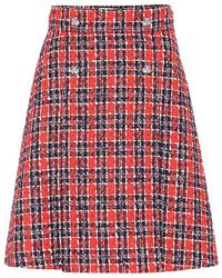 Gucci Minigonna in tweed - Rosso