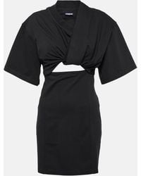 Jacquemus - Robe courte 'la robe t-shirt bahia' noire - le chouchou - Lyst