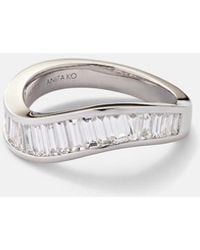 Anita Ko - Wave 18Kt Ring With Diamonds - Lyst