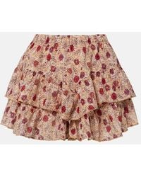 Isabel Marant - Jocadia Floral Ruffled Cotton Shorts - Lyst
