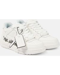 Off-White c/o Virgil Abloh - Off- Out Of Office "For Walking" Leather Sneakers - Lyst