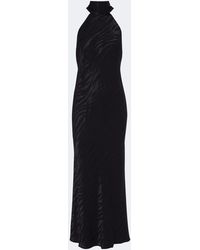 RIXO London - Maura Open-Back Satin Jacquard Midi Dress - Lyst