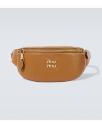 Miu Miu - Logo Leather Belt Bag - Lyst