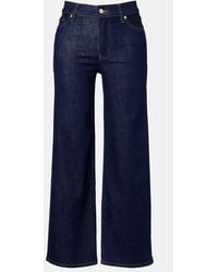 FRAME - Le Slim Palazzo Crop Wide-Leg Jeans - Lyst