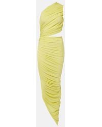 Alaïa - Robe Froncee En Jersey A Decoupes - Lyst