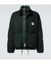 Sacai - X Carhartt Cotton Canvas Down Jacket - Lyst