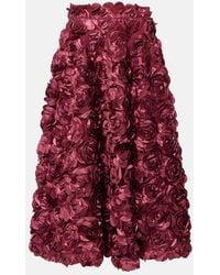 ROTATE BIRGER CHRISTENSEN - Sun Floral-Applique High-Rise Maxi Skirt - Lyst