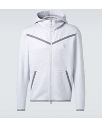 Brunello Cucinelli - Cotton-Blend French Terry Zip-Up Hoodie - Lyst