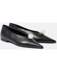 Magda Butrym - Embellished Leather Ballet Flats - Lyst