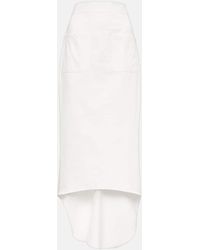 Prada - Fluted Midi Skirt - Lyst