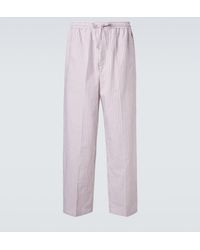 Umit Benan - Julian Cotton And Silk Straight Pants - Lyst