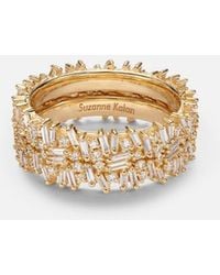 Suzanne Kalan - Icon Midi 18Kt Tech Ring Jackets With Diamonds - Lyst