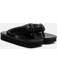 Rick Owens - Leather Platform Thong Sandals - Lyst