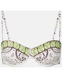 Tory Burch - Printed Bikini Top - Lyst