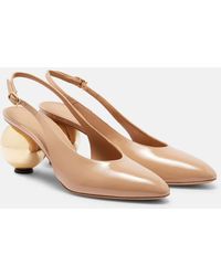Ferragamo - Tessie 70 Leather Slingback Pumps - Lyst