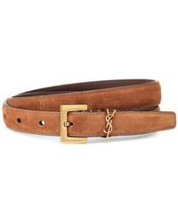 Saint Laurent - Cassandre 20 Suede Belt - Lyst