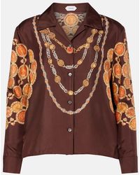 Versace - Printed Silk Shirt - Lyst