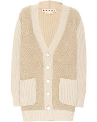Marni Cardigan aus einem Kaschmirgemisch - Natur