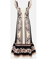 La DoubleJ - Gingerbread Printed Cotton-Blend Midi Dress - Lyst