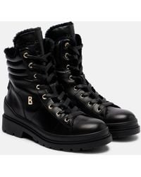 Bogner - St. Moritz Embellished Shearling-Lined Leather Ankle Boots - Lyst