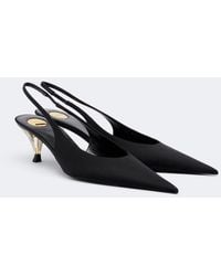 Saint Laurent - Fanny Crepe Satin Slingback Pumps - Lyst