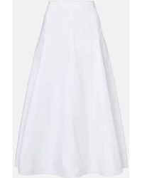 Jacquemus - Triangle Cotton Poplin Midi Skirt - Lyst