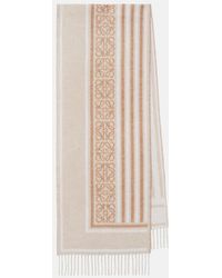 Loewe - Anagram Wool And Cashmere Jacquard Scarf - Lyst
