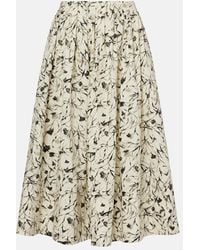 Proenza Schouler - Label Austin Cotton Poplin Midi Skirt - Lyst
