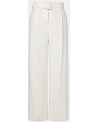 Eleventy - Belted Wool And Cashmere Wide-Leg Pants - Lyst