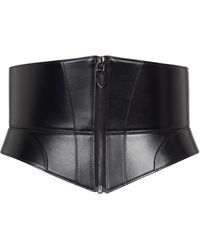 Alaïa The Zip Large Leather Corset Belt - Black