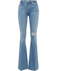 Damen Bekleidung Jeans Jeans mit gerader Passform FRAME Denim High-Rise Jeans Le Hollywood in Weiß 